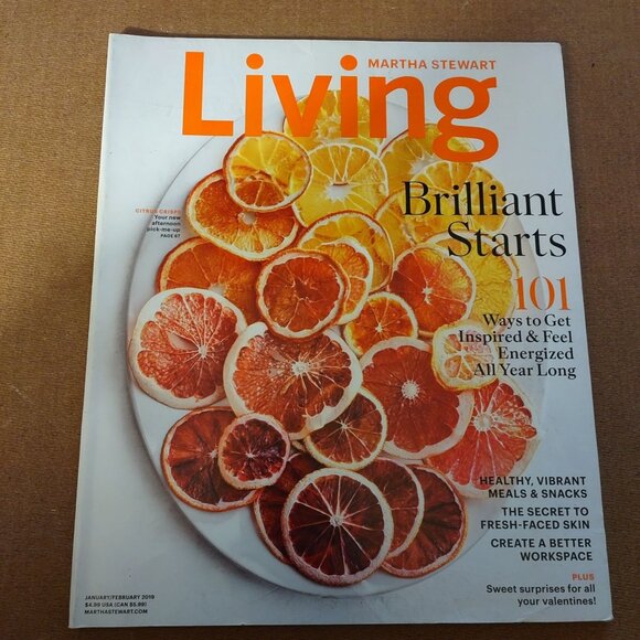 Martha Stewart Living Magazine January 2019 Issue Brilliant Starts & Wellness - Picture 1 of 2